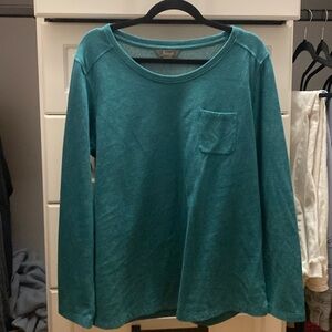 turquoise long sleeve tee